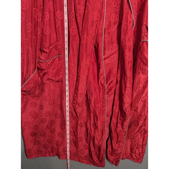 Gimbels Robe Men's Red Large Silk With Belt Vintage - Picture 9 of 11